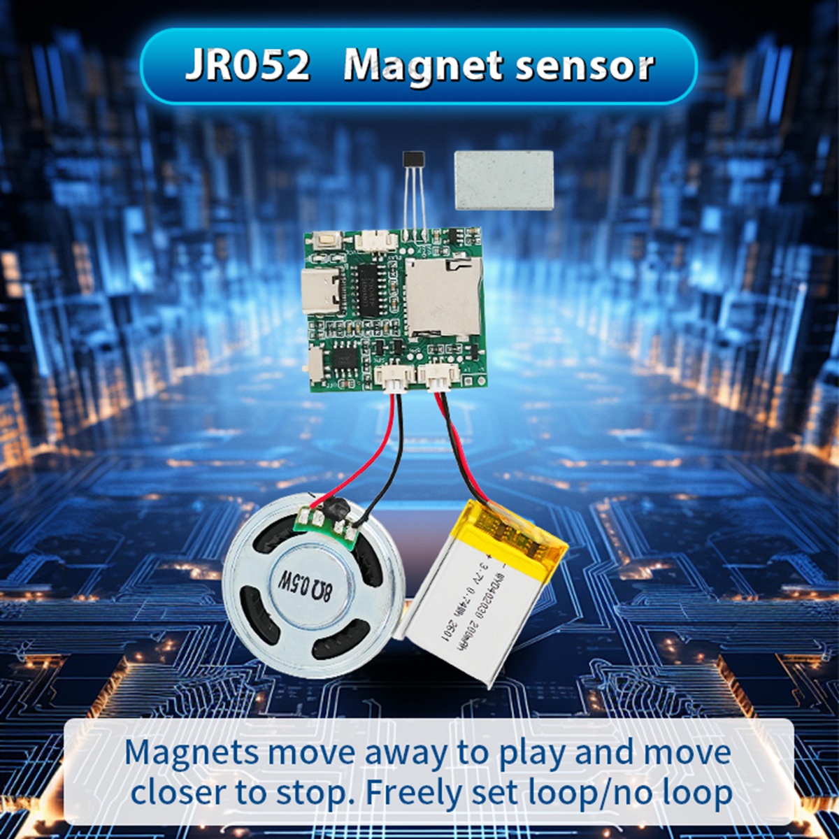 Audio Music Mp3 Downloader - Module enregistreur sonore programmable, puce de