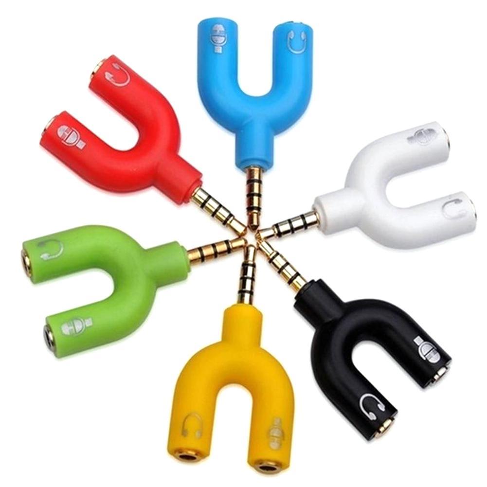Audio Music Splitter - Adaptateur double de Type U 3.5MM,