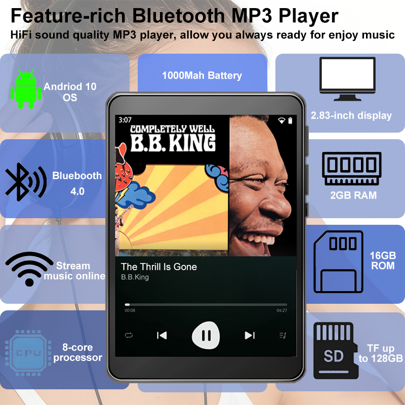 Audio Music Mp3 Downloader - Lecteur MP3 WiFi Android 10, Spotify,