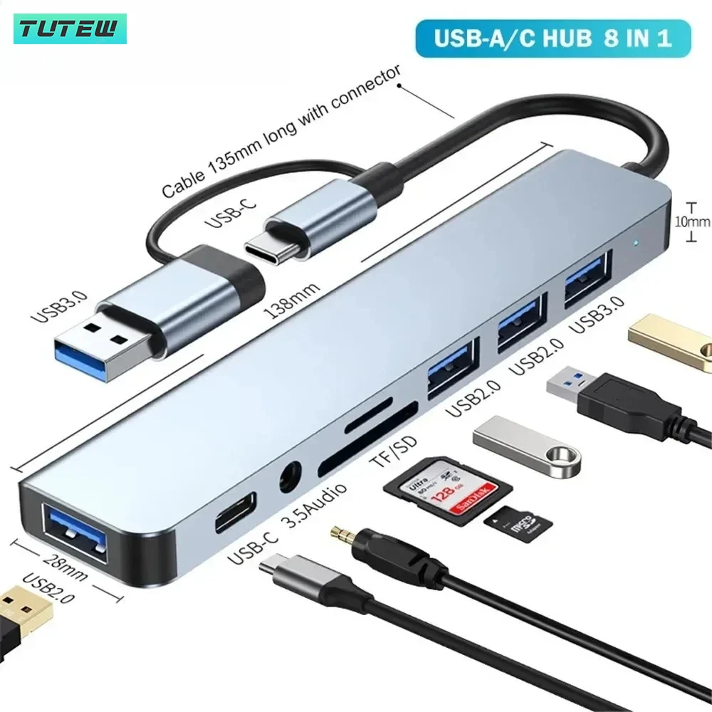 Répartiteur USB 8 en 1, Hub US - Audio Music Splitter avis et prix